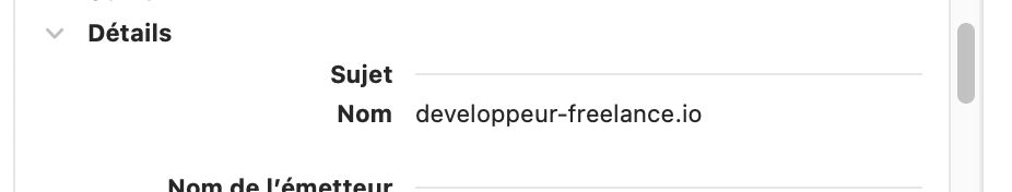 Certificat developpeur-freelance.io