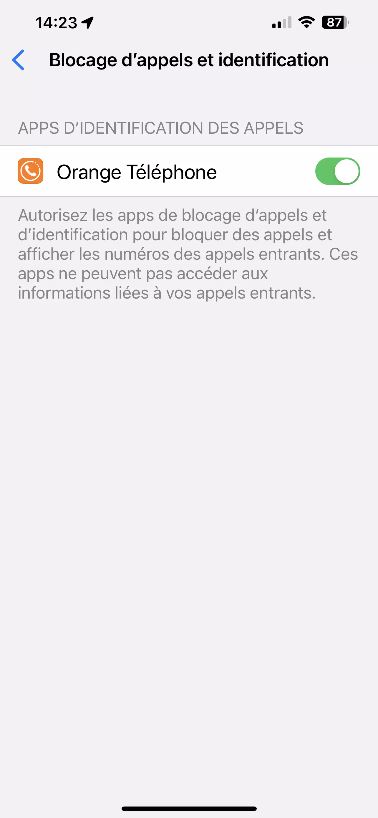 Activer Orange Téléphone sous iOS