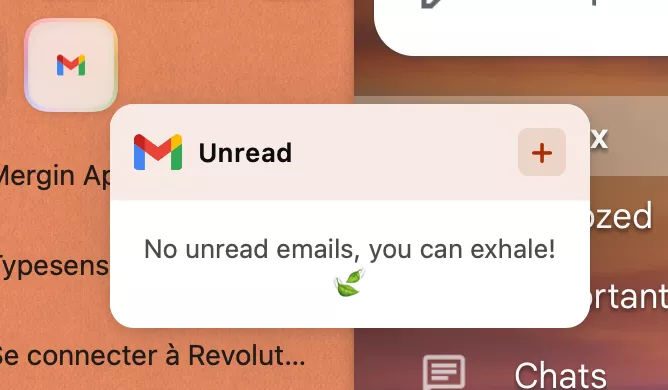 Arc - Gmail aucun message lu